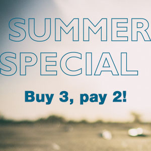 Summer Special - Buy 3, pay 2!